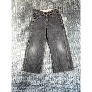 Levi's Carpenter Jeans Womens 10 Gray Denim Cotton Wide Leg Mid Rise Workwear